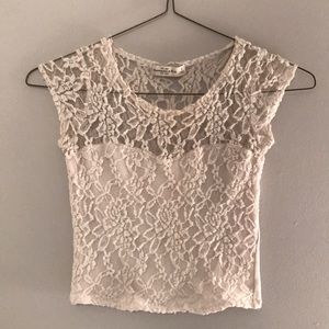 Lace Cropped Shirt